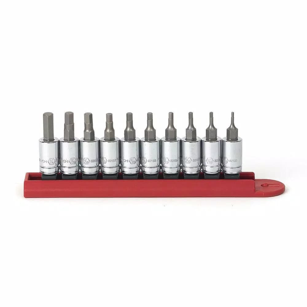 GearWrench 10-Piece 1/4 in. Drive SAE Hex Bit Socket Set