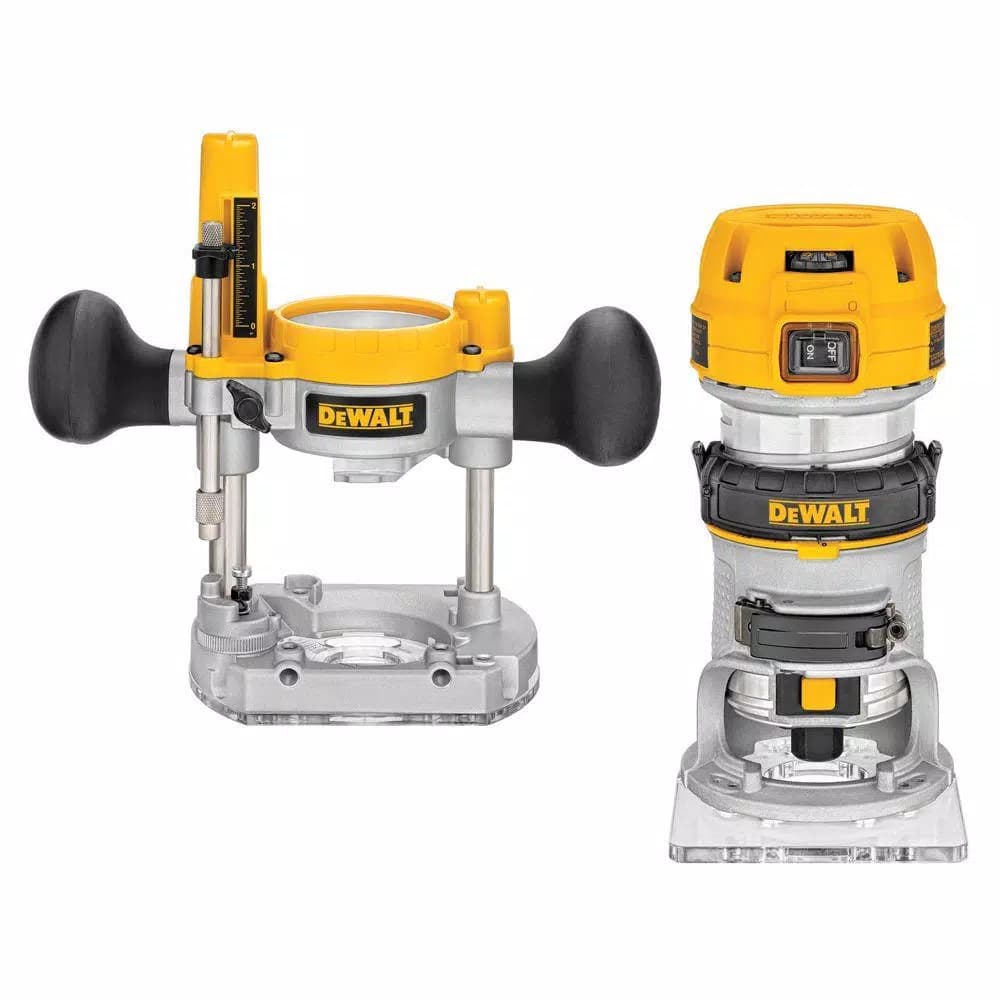 DEWALT 1.25 HP Compact Router with Fixed and Plunge Bases, 7 Amp, Variable Speed