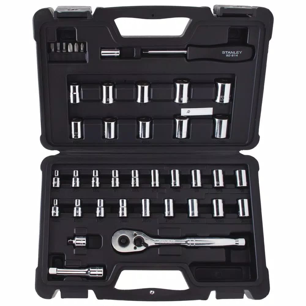 STANLEY 40-Piece Mechanics Socket Set with 72-Tooth Ratchet