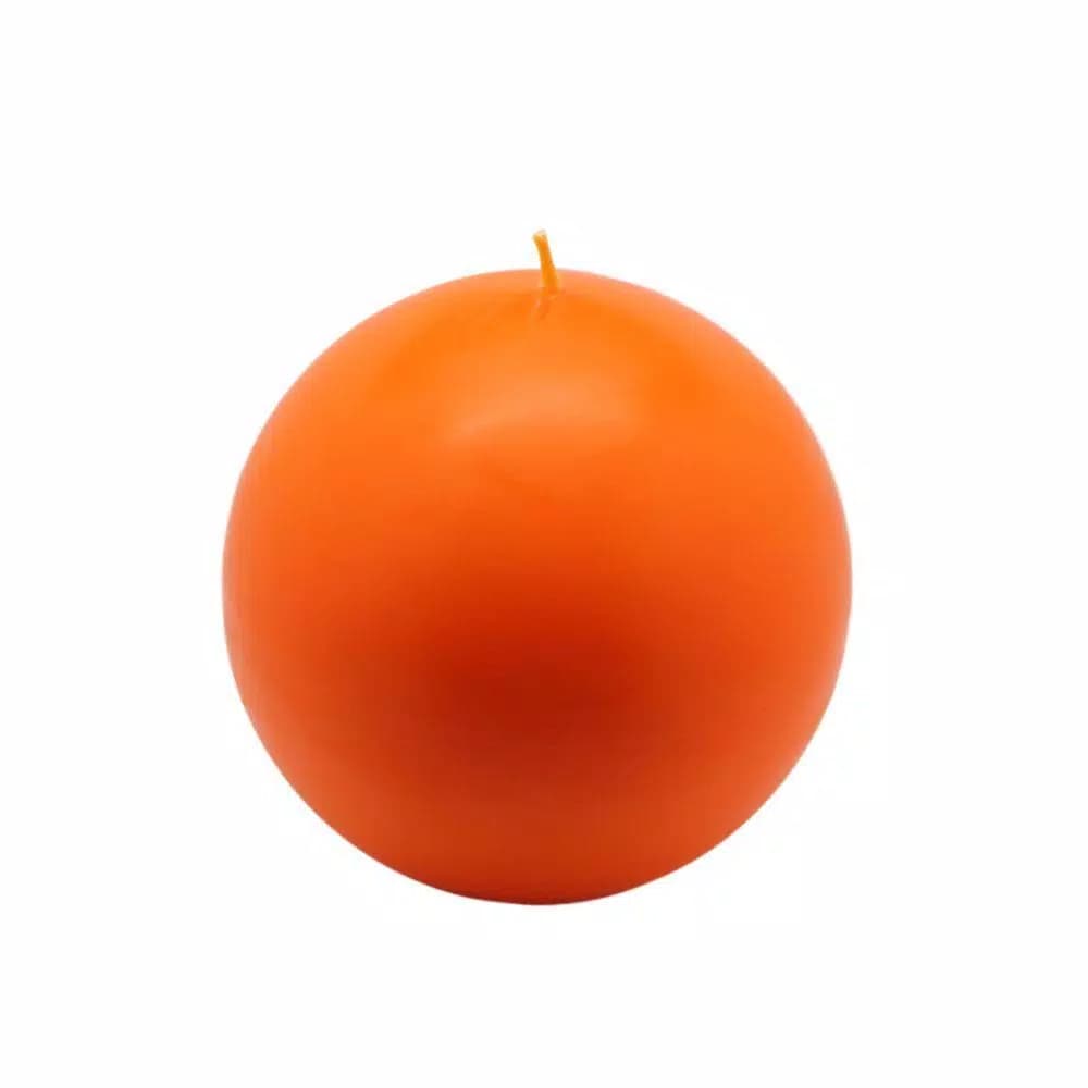 Zest Candle Biedermann and Sons 4 in. Orange Ball Candles, 2-Pack