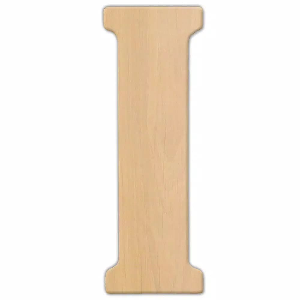 Jeff McWilliams Designs 15 in. Oversized Unfinished Wood Letter (I) - Industrial Style Wall Decor