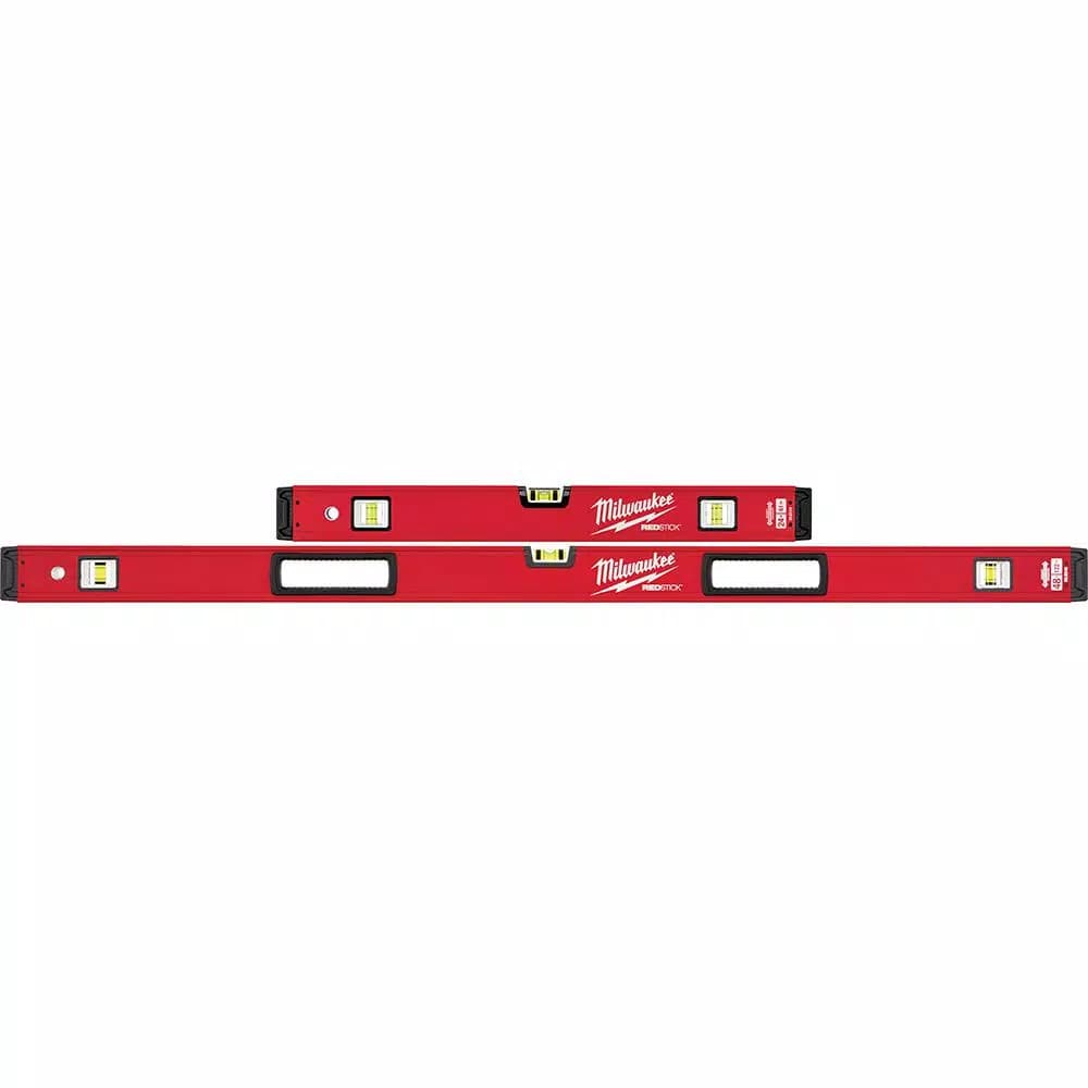 Milwaukee REDSTICK Box Level Set, 24 in. and 48 in.