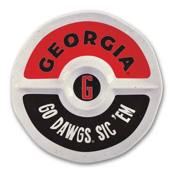 Magnolia Lane University of Georgia 15 in. Melamine Chip and Dip Serving Tray