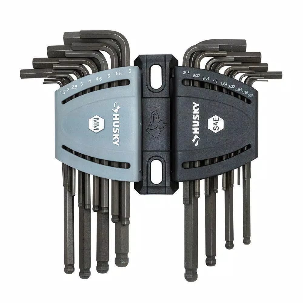 Husky 26-Piece SAE and Metric Ball End Hex Key Set