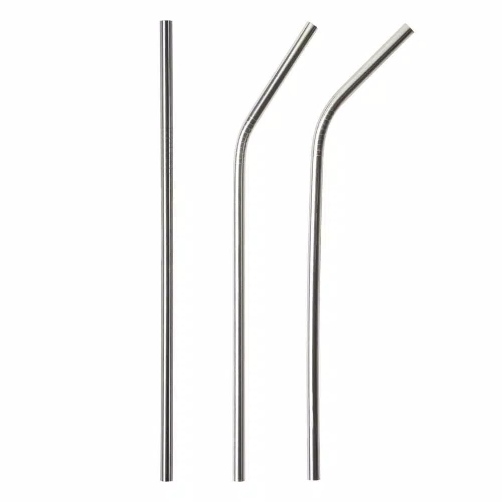 Unbranded G-Force 14-Pack Reusable Stainless Steel Straw Set with 2 Cleaning Brushes