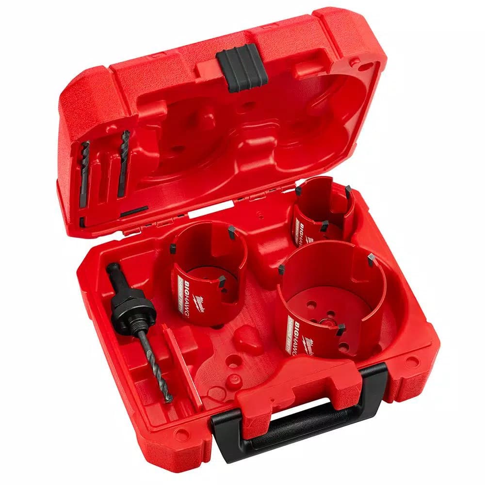 Milwaukee BIG HAWG Carbide Hole Saw Kit, 7-Piece Multi-Material Set