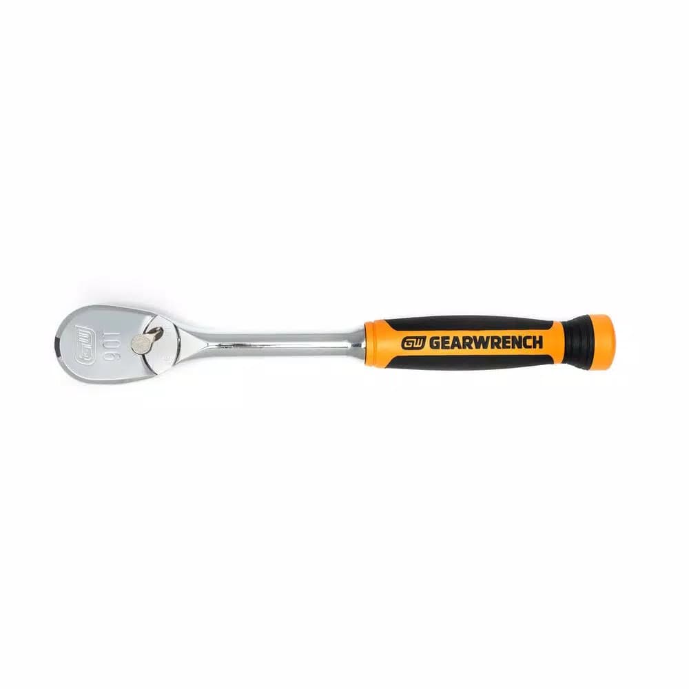 GearWrench 1/2 in. Drive 90-Tooth Dual Material Teardrop Ratchet, 11 in.