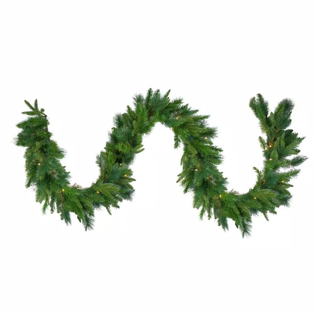 Northlight 9 ft. Pre-Lit Mixed Colorado Pine Artificial Christmas Garland with 50 Warm White LED Lights