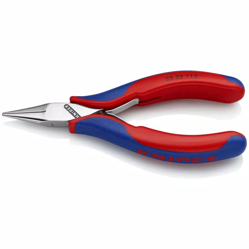 KNIPEX 4-1/2 in. Half Round Tip Precision Box Joint Pliers for Electronics