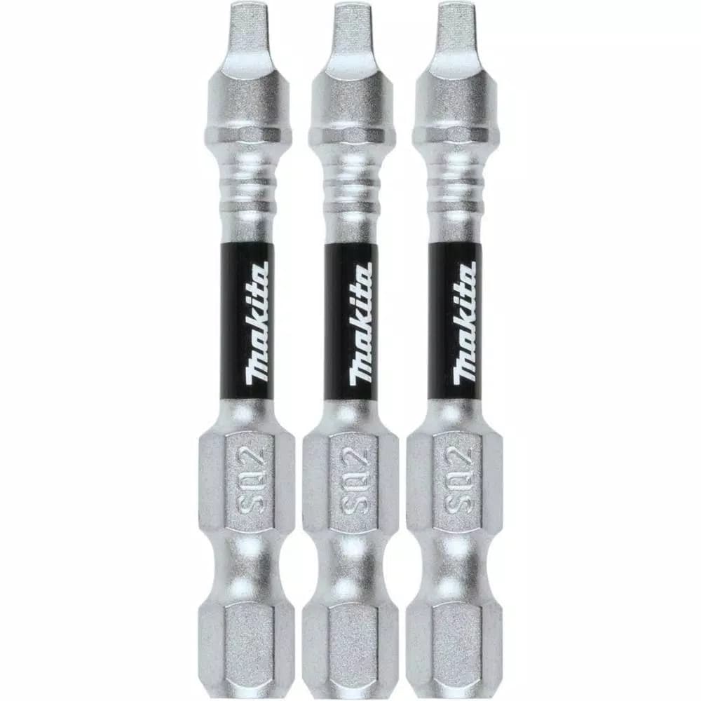 Makita ImpactXPS #2 Square 2 in. Power Bits, 3-Pack