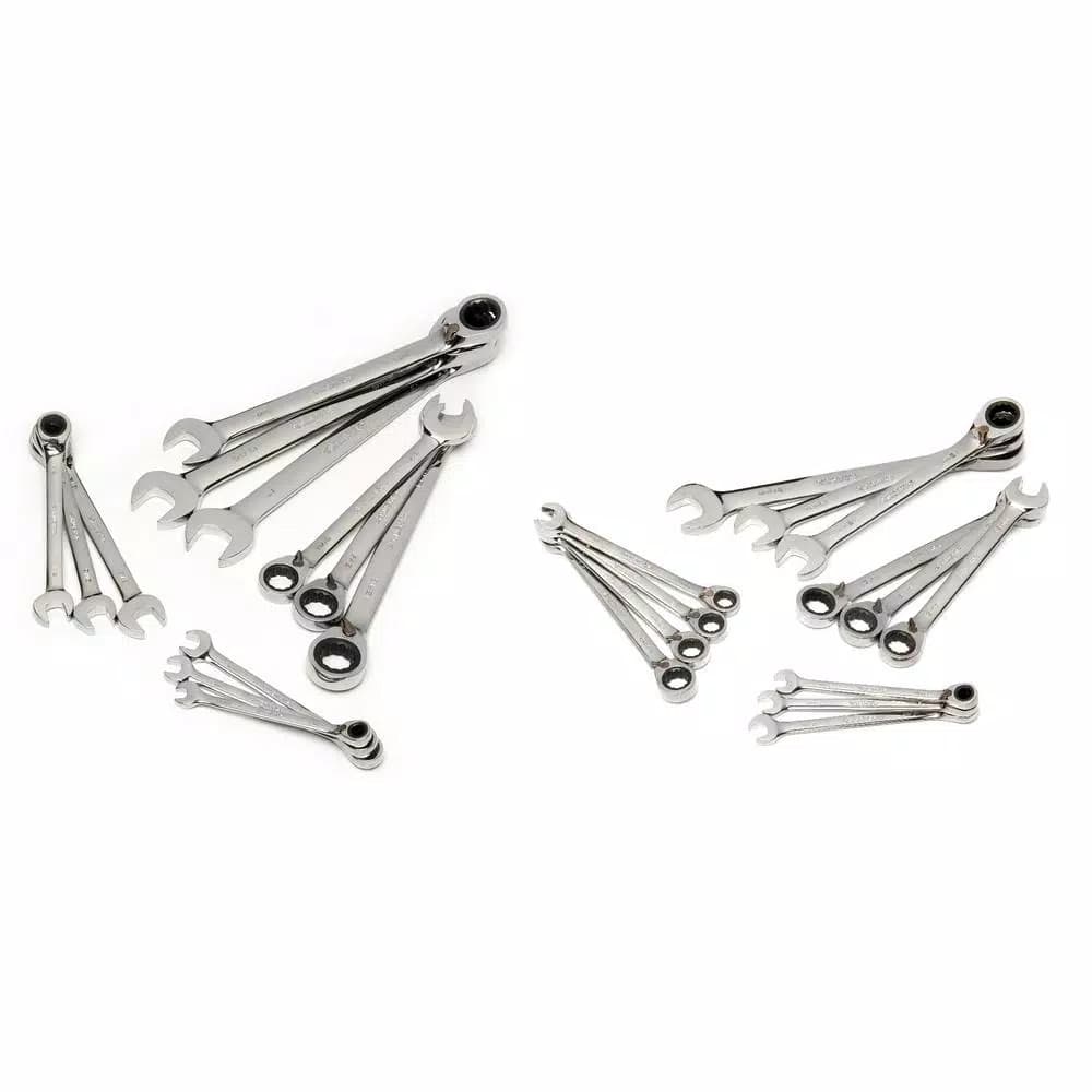 Husky 25-Piece SAE/Metric Reversible Ratcheting Wrench Set
