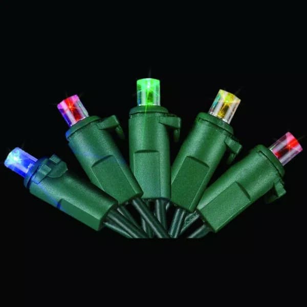 Starlite Creations 60-Light LED Multicolor Dome String Lights, 19 ft. Weather-Resistant Indoor/Outdoor Holiday Decor