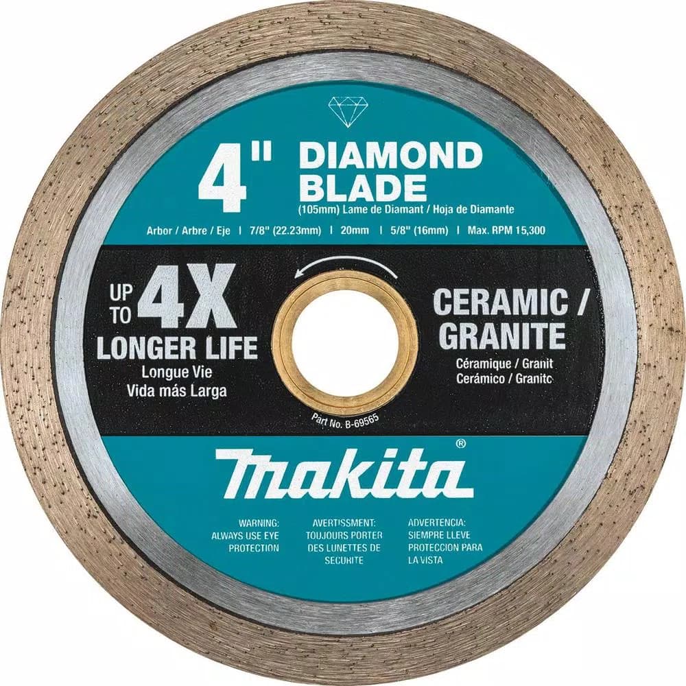 Makita 4 in. Continuous Rim Diamond Blade for Concrete and Masonry