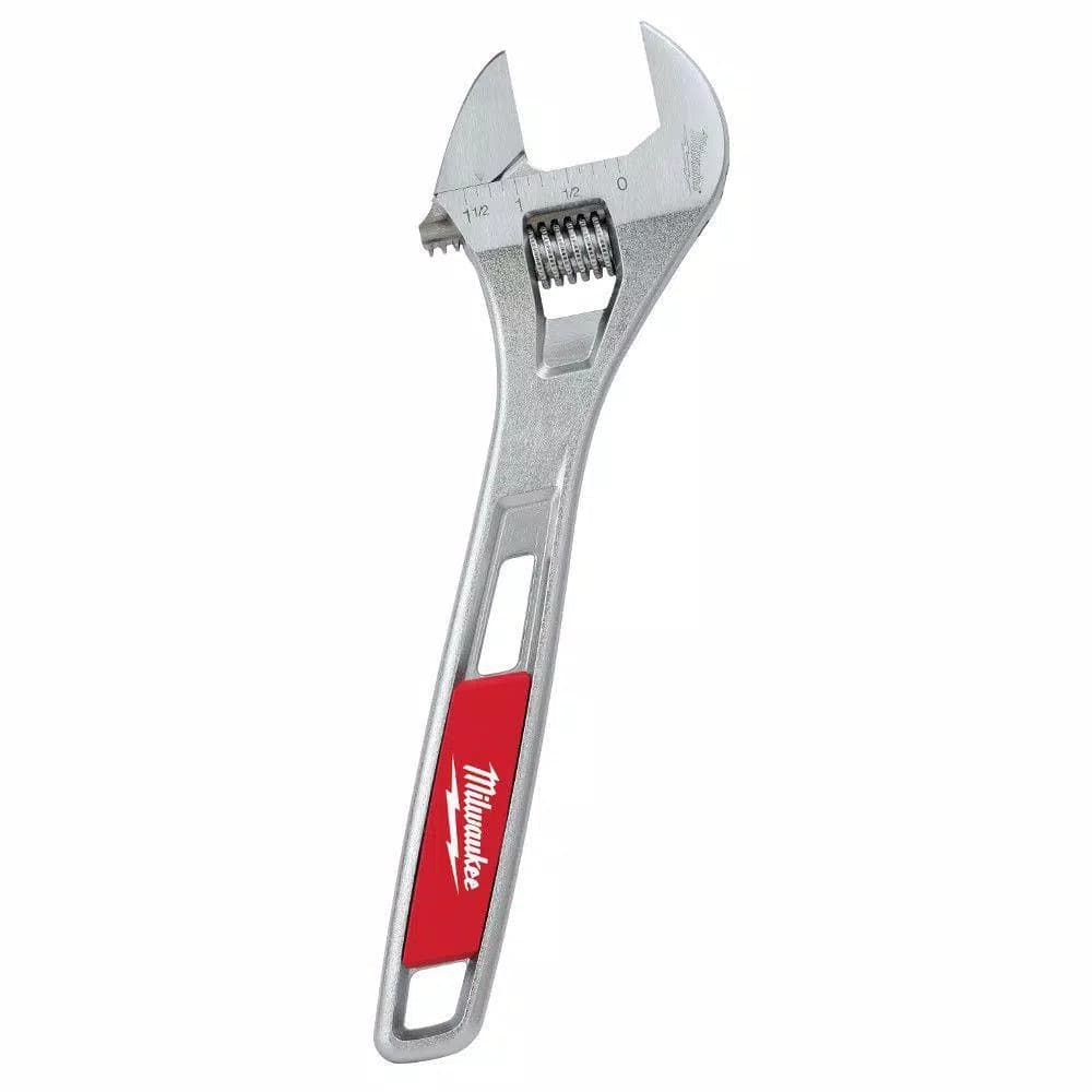 Milwaukee 10 in. Adjustable Wrench, Parallel Jaw Design, Chrome Plated