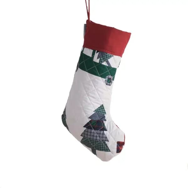 Country Living 17.5 in. Vintage Truck Christmas Stocking - Multi-Colored Microfiber Reversible Holiday Stocking