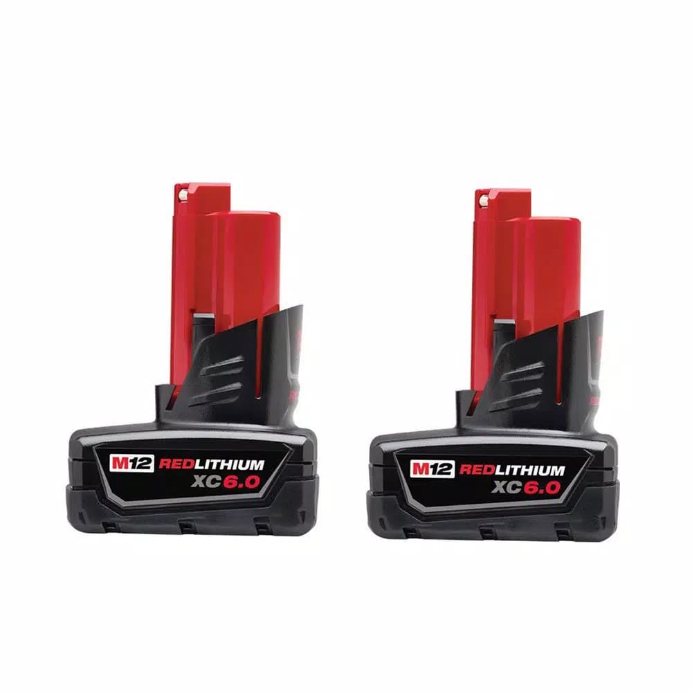 Milwaukee M12 12V Lithium-Ion XC 6.0 Ah Extended Capacity Battery Pack (2-Pack)