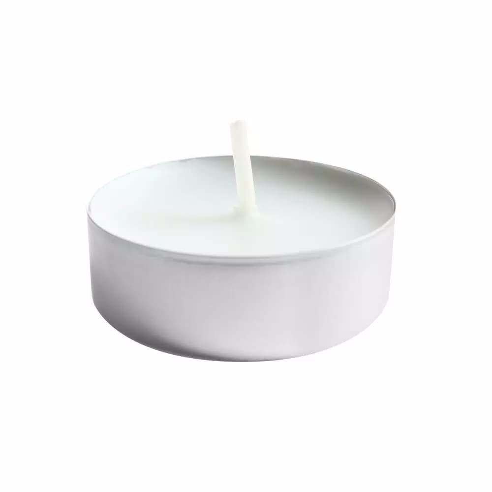 LUMABASE Unscented Tea Light Candles, 100-Count, White Paraffin Wax