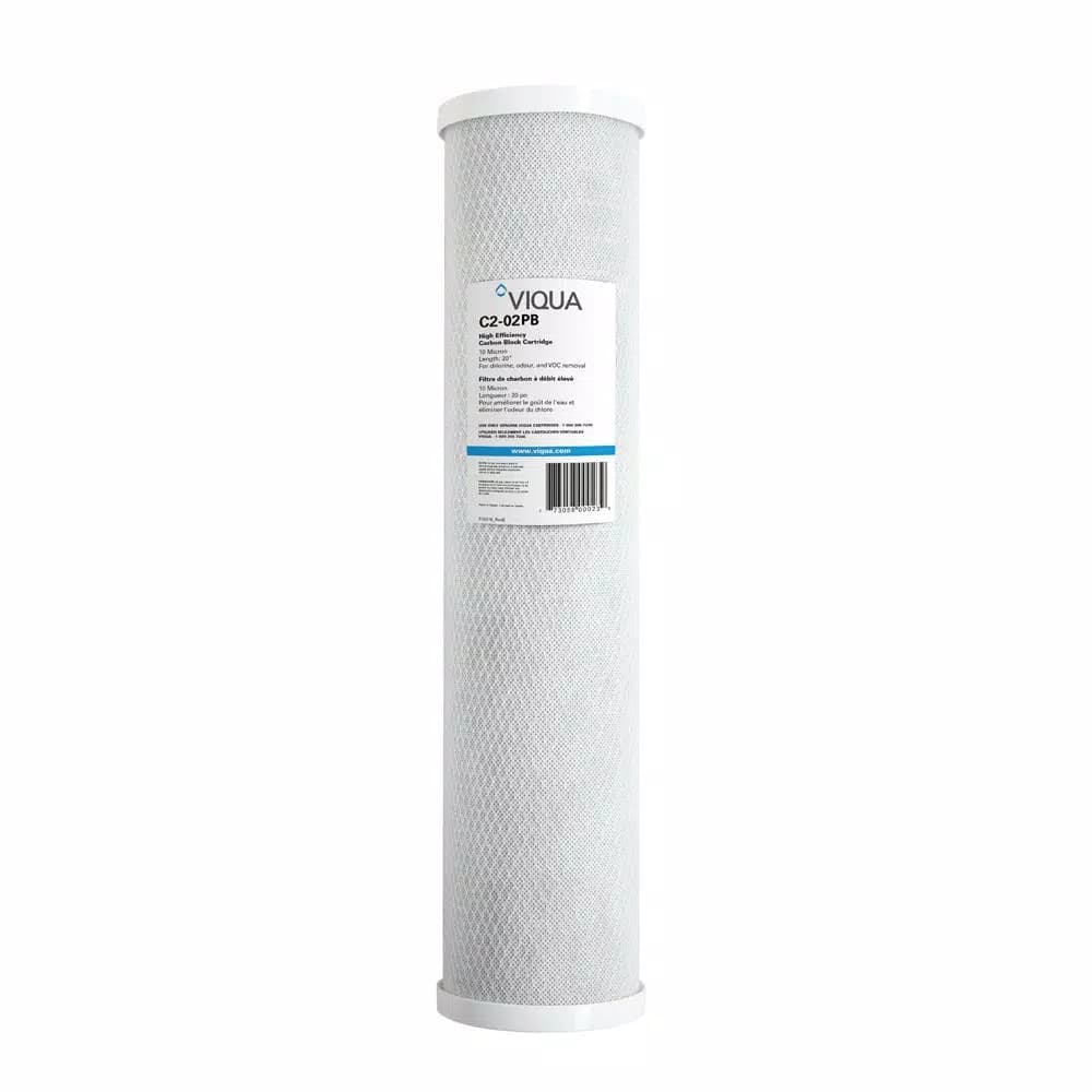 Viqua Replacement Carbon Block Lead Removal Filter Cartridge, 4.5 in. x 20 in.