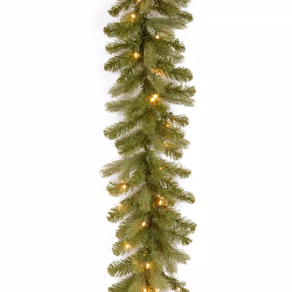 Unbranded 9 ft. Downswept Douglas Fir Artificial Garland with 70 Clear Lights