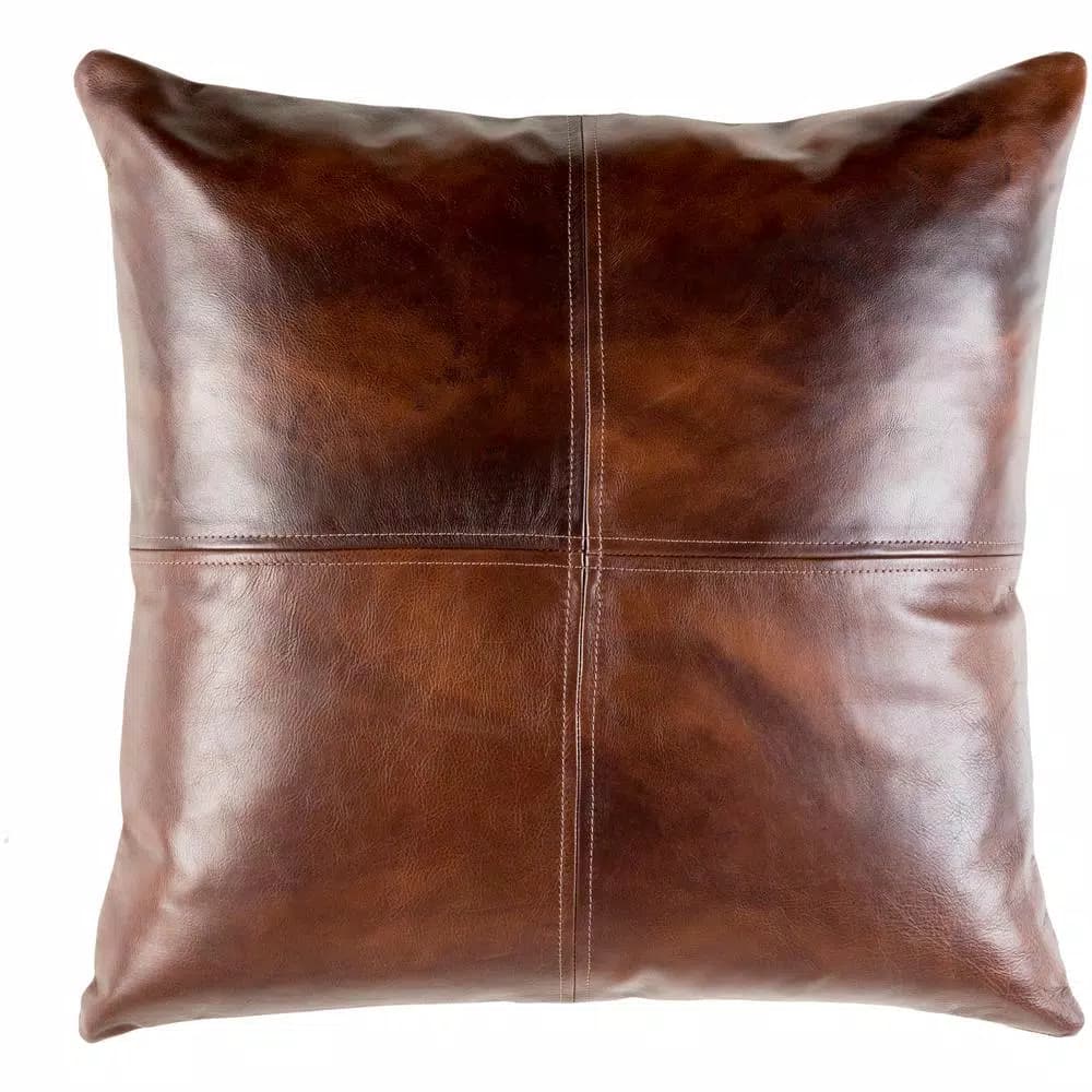 Artistic Weavers Rico Brown Solid Microsuede Throw Pillow, 20 in. x 20 in. Square