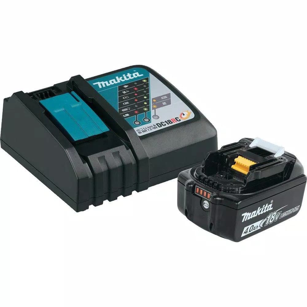 Makita 18V LXT Lithium-Ion 4.0Ah Battery and Rapid Optimum Charger Starter Kit