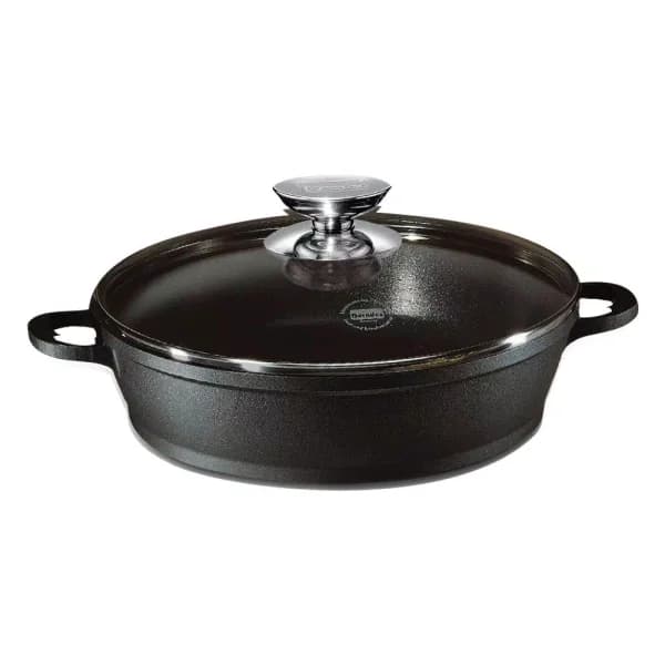 Berndes Vario Click 4 Qt. Induction Round Saute Casserole with Lid, Black
