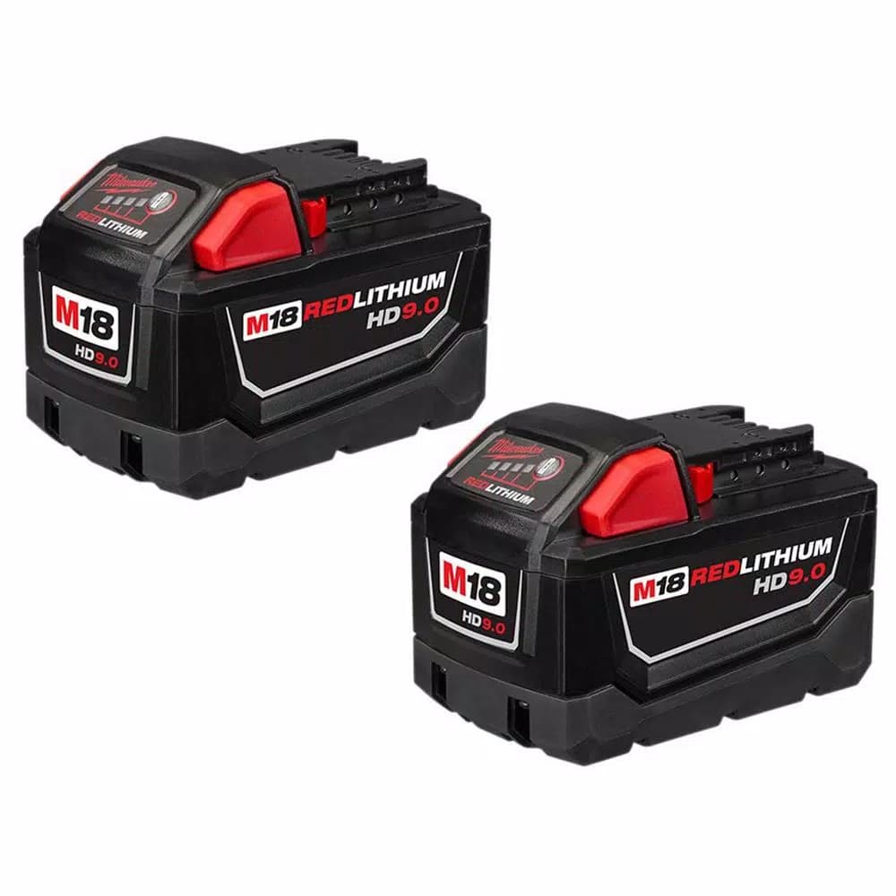 Milwaukee M18 REDLITHIUM HIGH DEMAND 9.0 Ah Battery Pack (2-Pack)