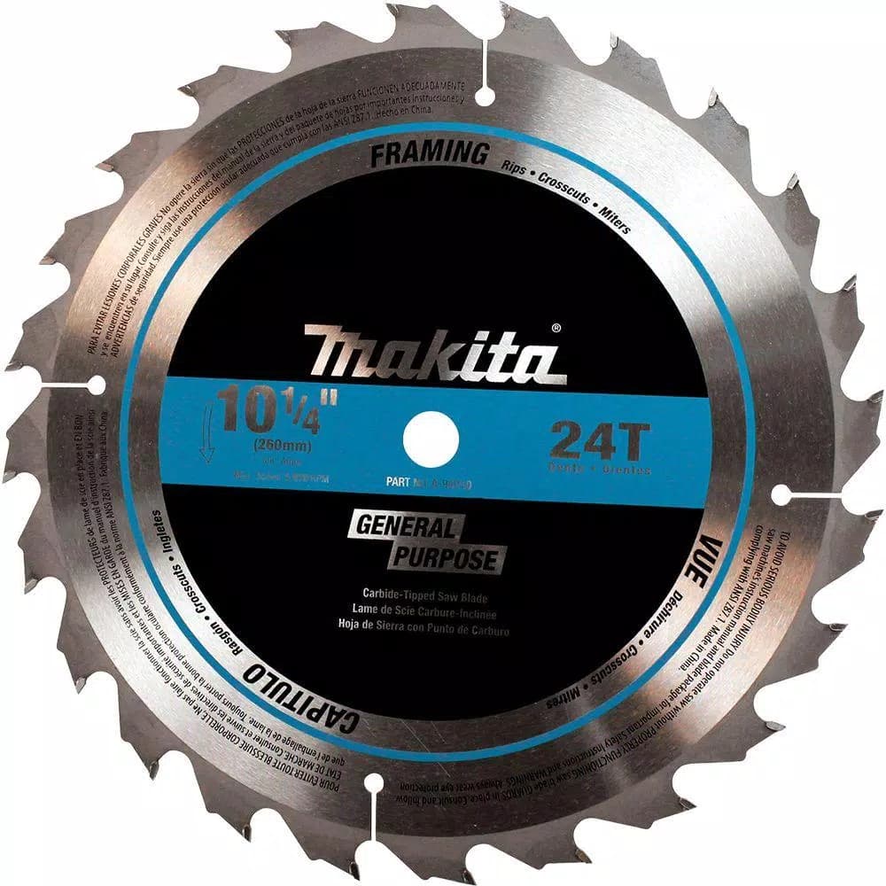 Makita 10-1/4 in. 24 Tooth T.C.T. Circular Saw Blade for Wood