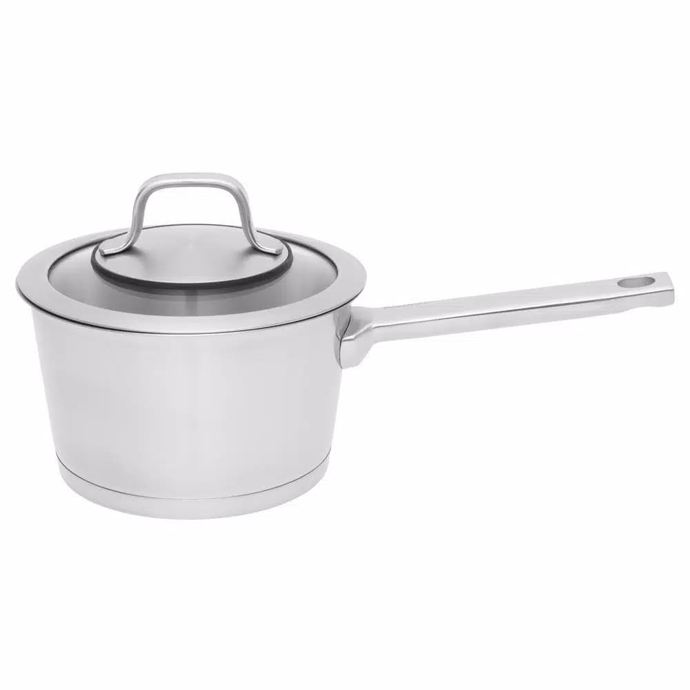 BergHOFF Essentials Manhattan 1.8 qt. Stainless Steel Saucepan with Glass Lid