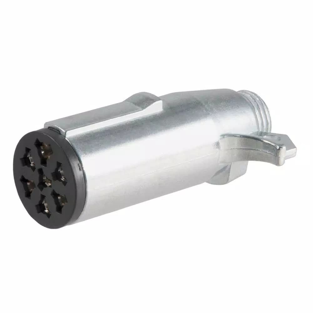 CURT 7-Way Round Trailer Connector Plug - Male End