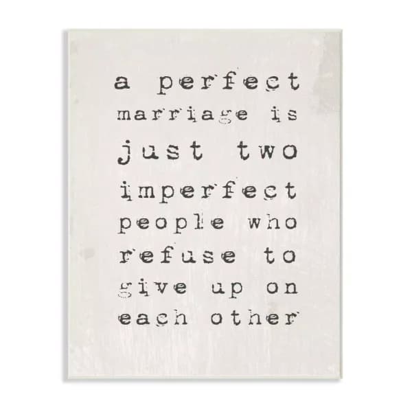 Stupell Industries "A Perfect Marriage" by Daphne Polselli 10 x 15 in. Printed Wood Wall Art