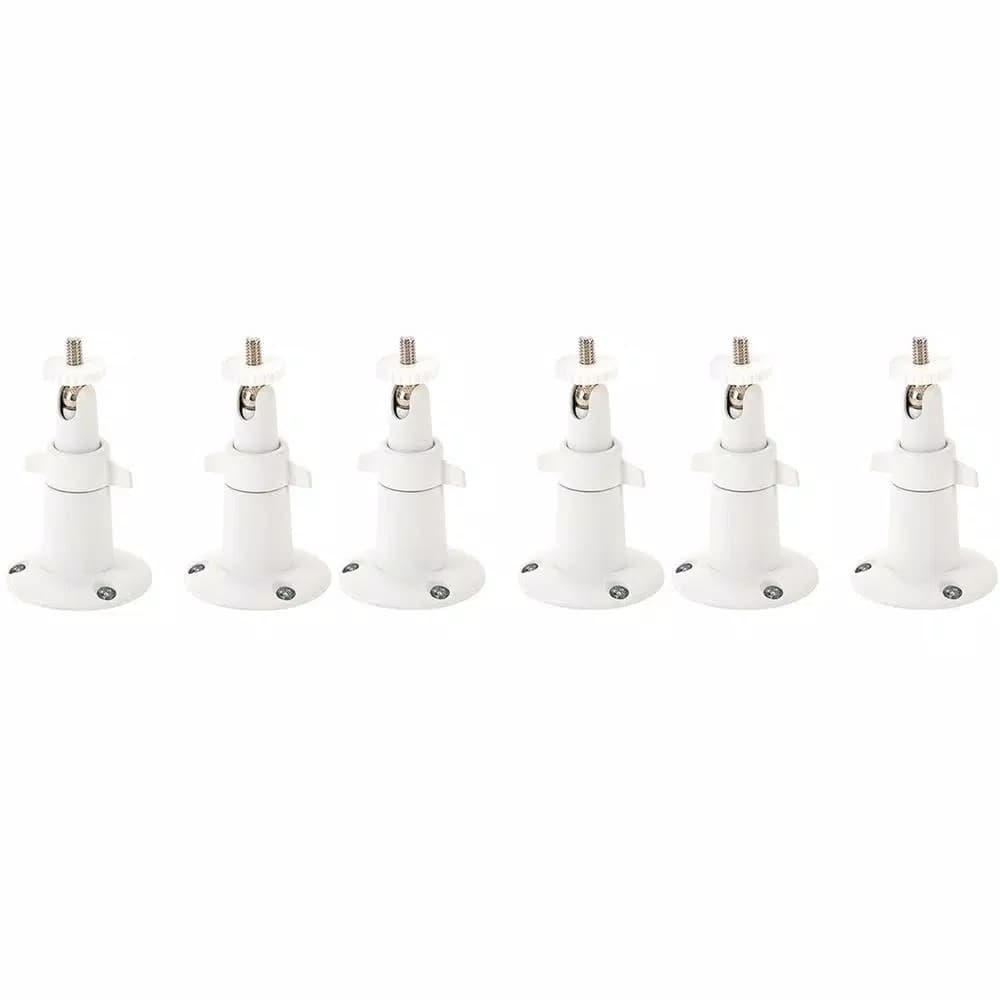 Wasserstein White Security Wall Mount for Arlo, Arlo Pro, and Arlo Ultra (6-Pack)