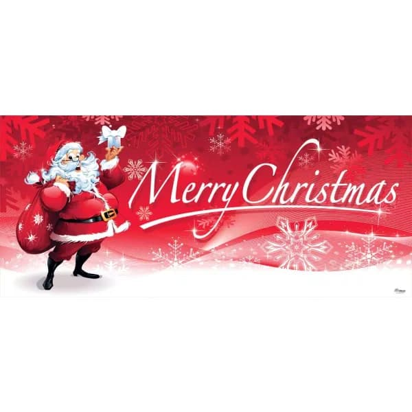 My Door Decor Santa's Merry Christmas Garage Door Decor Mural - 7 ft. x 16 ft. Vinyl Holiday Decoration