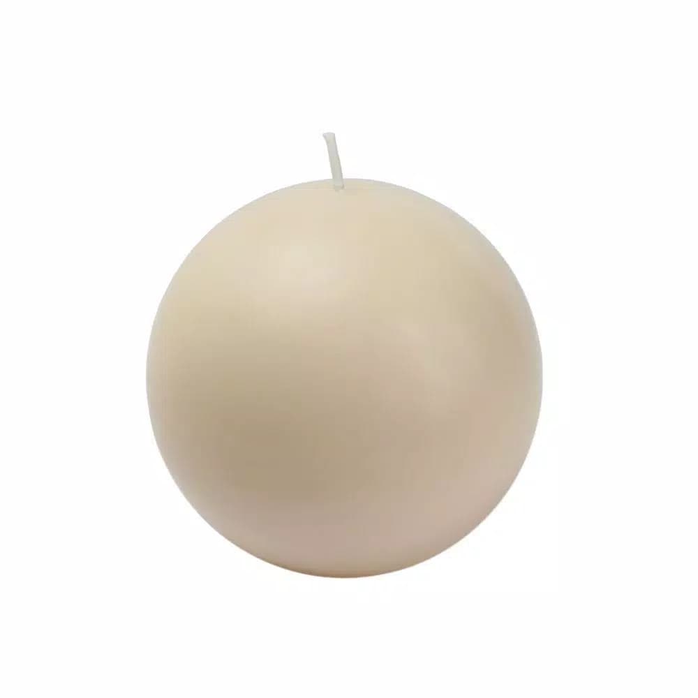 Zest Candle Biedermann and Sons 4 in. Ivory Ball Candles, 2-Pack