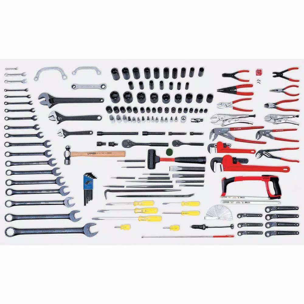 URREA 137-Piece Mechanical Maintenance Tool Set with Metal Box