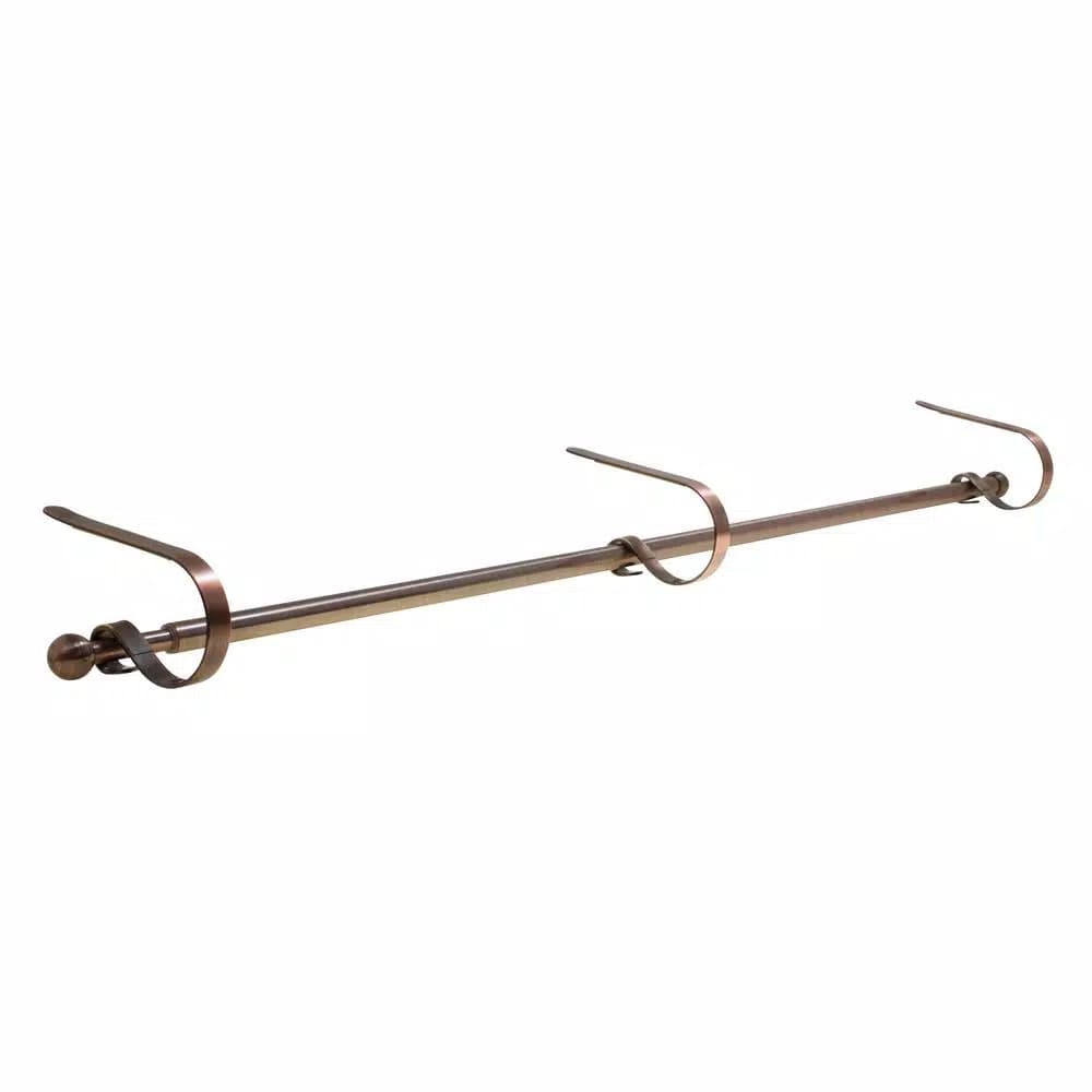 Haute Decor MantleClip Stocking Holder Set with Expandable Rod, Oil-Rubbed Bronze (4-Pack)