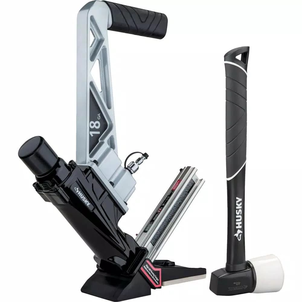 Husky HD18GLCN Pneumatic 18-Gauge 1-3/4 in. L-Cleat Flooring Nailer
