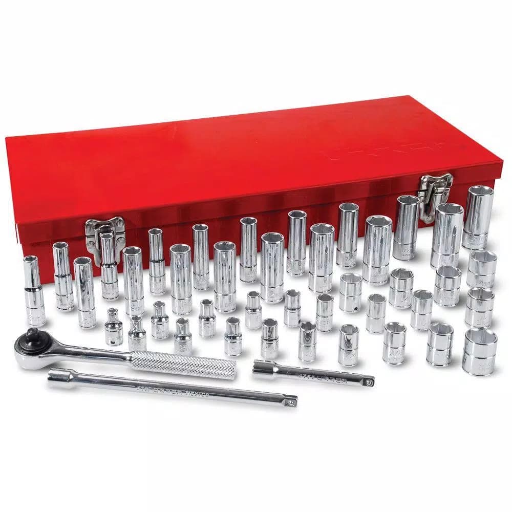 URREA 44-Piece 1/4 in. Drive 6-Point Standard & Metric Hand Socket Set
