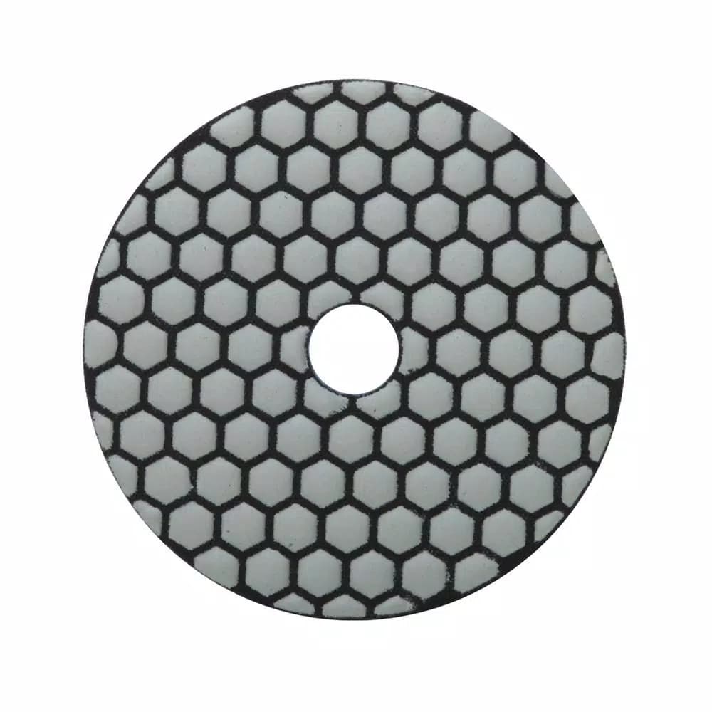 Rubi 4 in. 50 Grit Resin Dry Polishing Pad for Engineered Stone, Concrete, Marble & Granite