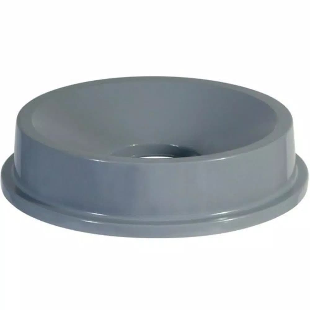 Rubbermaid Commercial Products Rubbermaid Brute 32 Gallon Grey Round Trash Can Funnel Top Lid