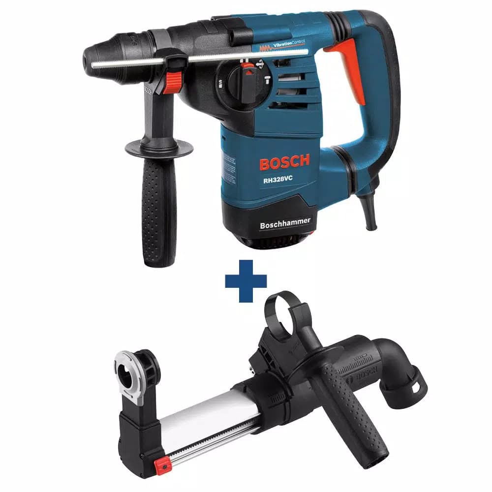 Bosch RH328VC 8 Amp SDS-Plus Rotary Hammer Drill with HDC100 Dust Collection Attachment
