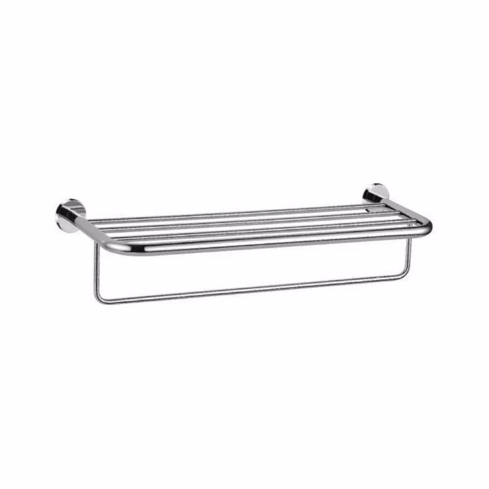 Nameeks General Hotel Wall Mounted 1-Bar Towel Rack, Chrome Finish