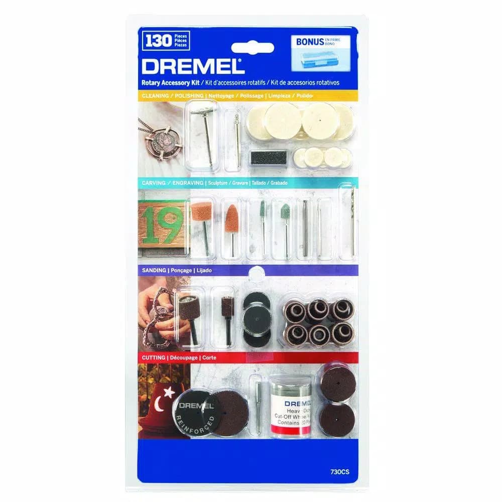 Dremel 130-Piece Rotary Tool All-Purpose Accessory Kit with Storage Case