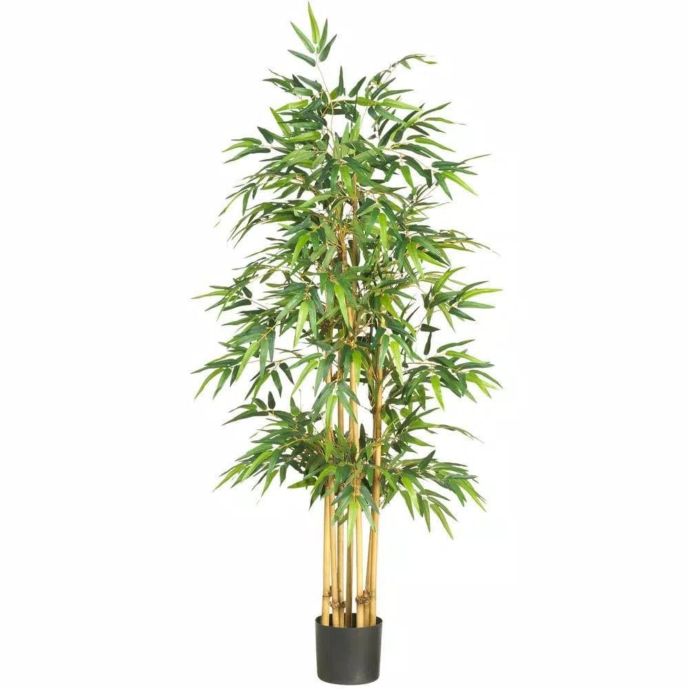 Nearly Natural 64 in. Artificial Bamboo Silk Tree - 1,040 Leaves with 7 Trunks