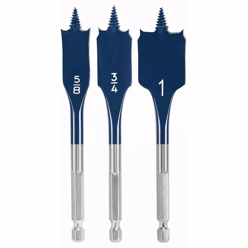 Bosch Daredevil 3-Piece Stubby Length Spade Bit Set, 1/4 in. Hex Shank