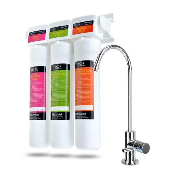 Brondell Coral UC300 3-Stage Under Counter Water Filtration System with LED Faucet