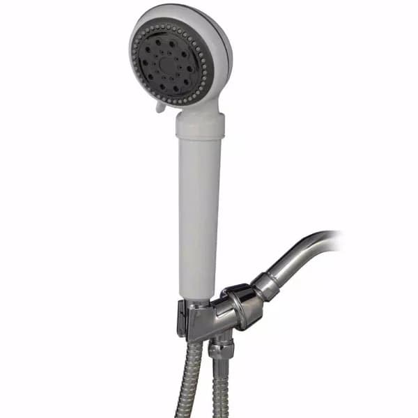 Sprite Showers 5-Spray Filtered Handheld Showerhead with 5 ft. Metal Hose, White