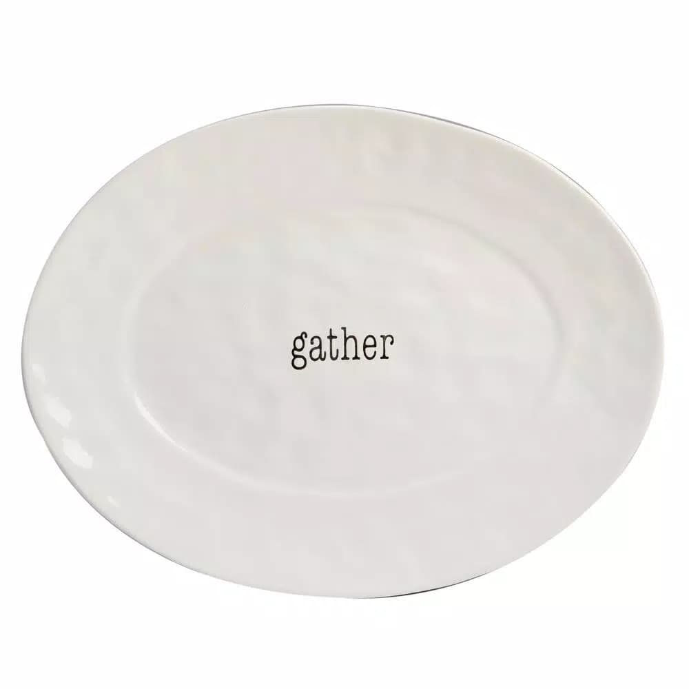 Certified International Just Words Multi-Colored Ceramic Oval Platter, 16 x 12 in.