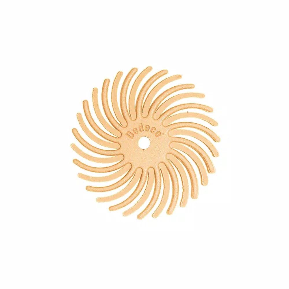 Dedeco Sunburst 7/8 in. Radial Discs, 1/16 in. Extra-Fine 6 Mic Arbor Rotary Polishing Tool (12-Pack)