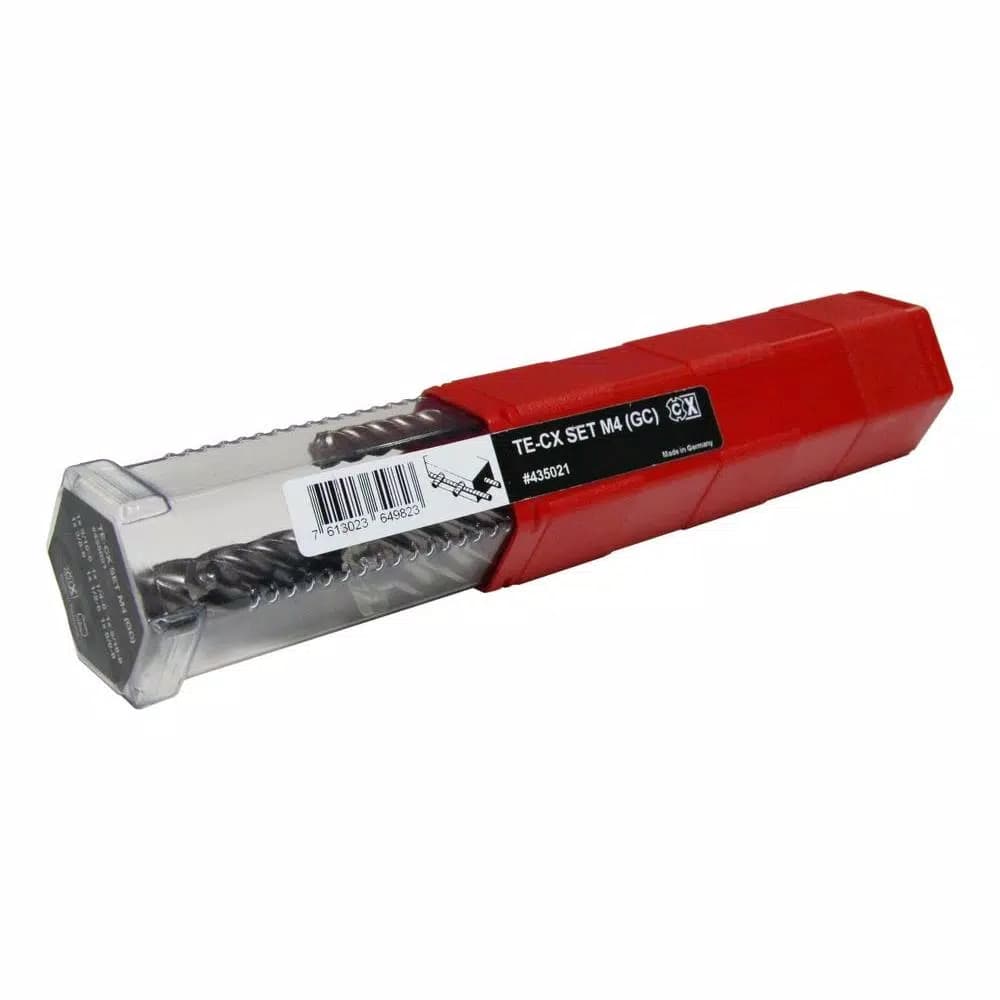 Hilti TE-CX Carbide SDS Plus Masonry Drill Bit Set, 6-Piece